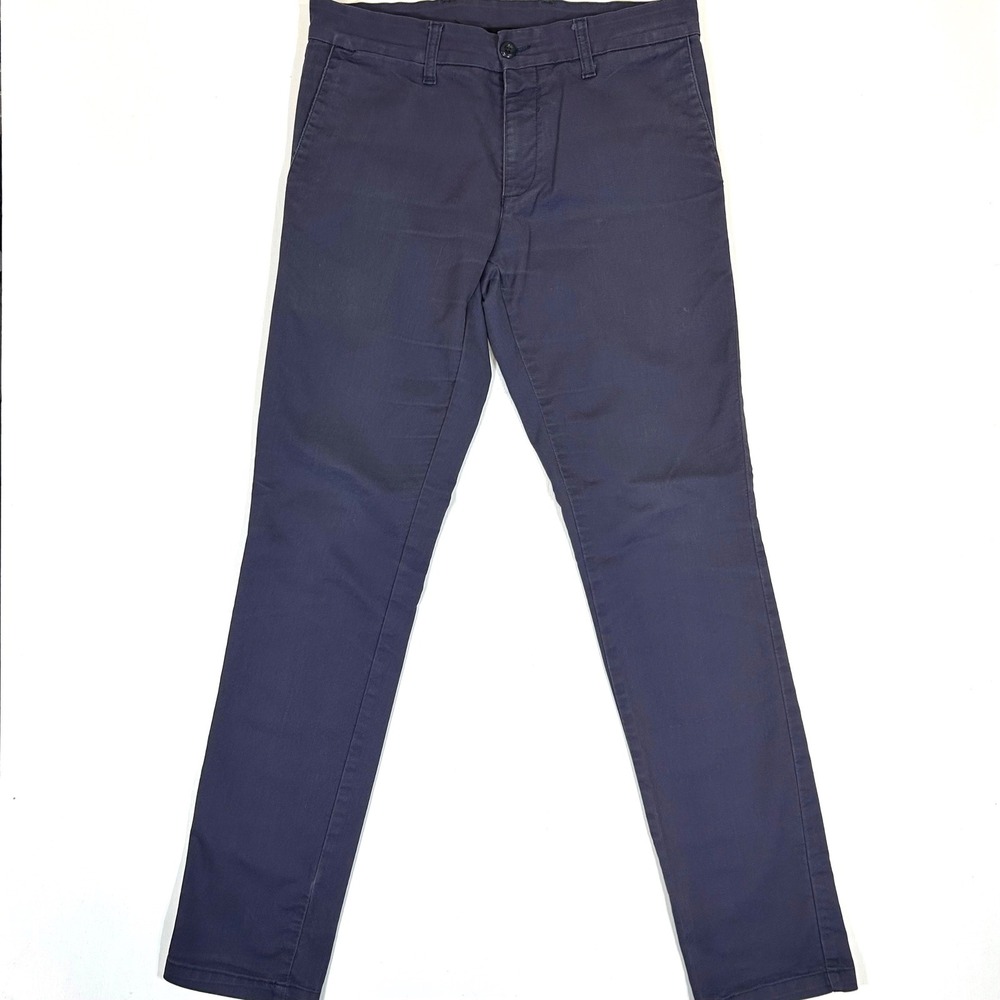Carhartt WIP Sid Pant Mens 32x33 Navy Blue Slim Tapered Chino Workwear 1003367